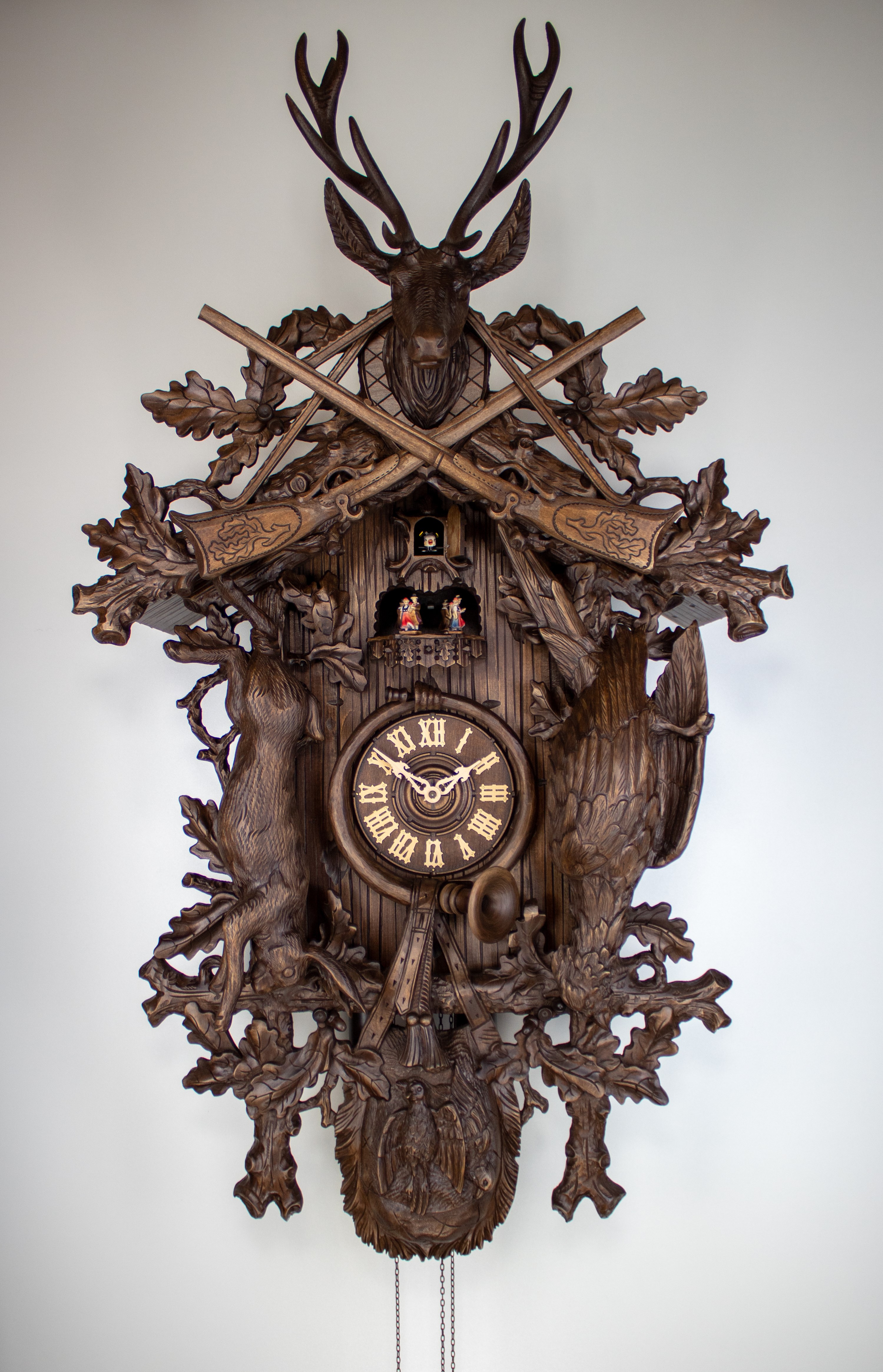 8 Days Music Dancer Cuckoo Clock Hunter Design