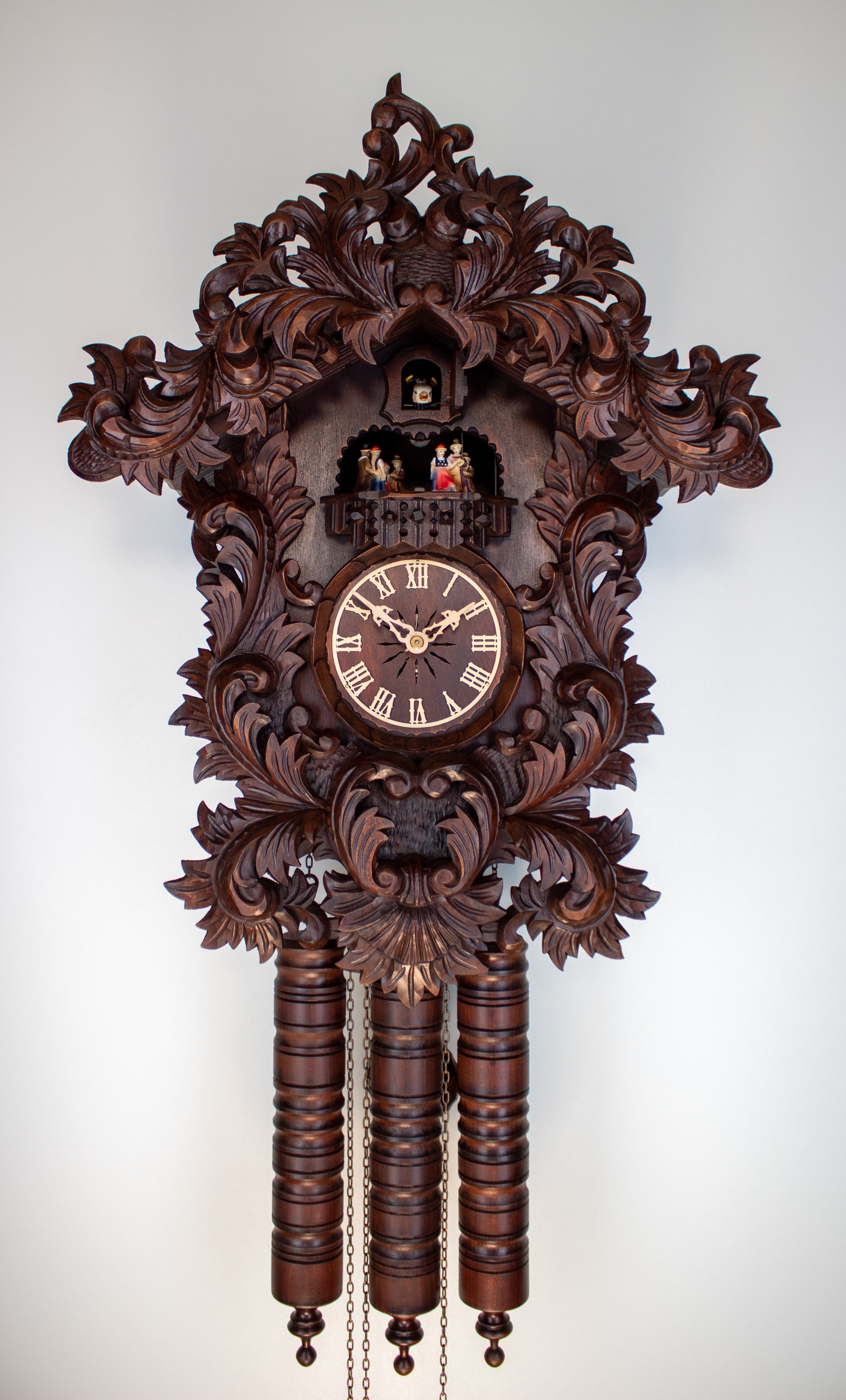 8 Days Music Dancer Cuckoo Clock Baroque Design