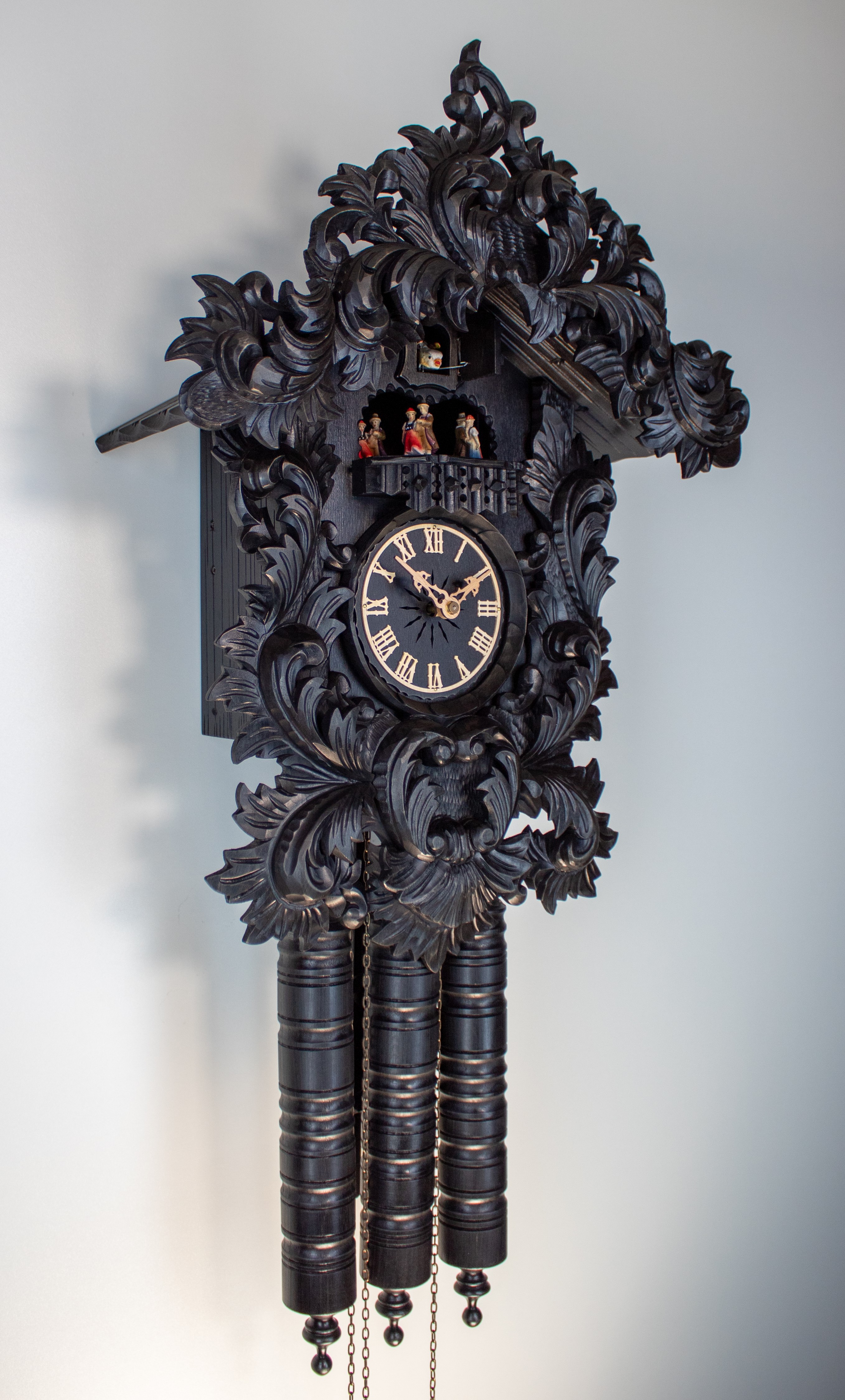 8 Days Music Dancer Cuckoo Clock Baroque Design