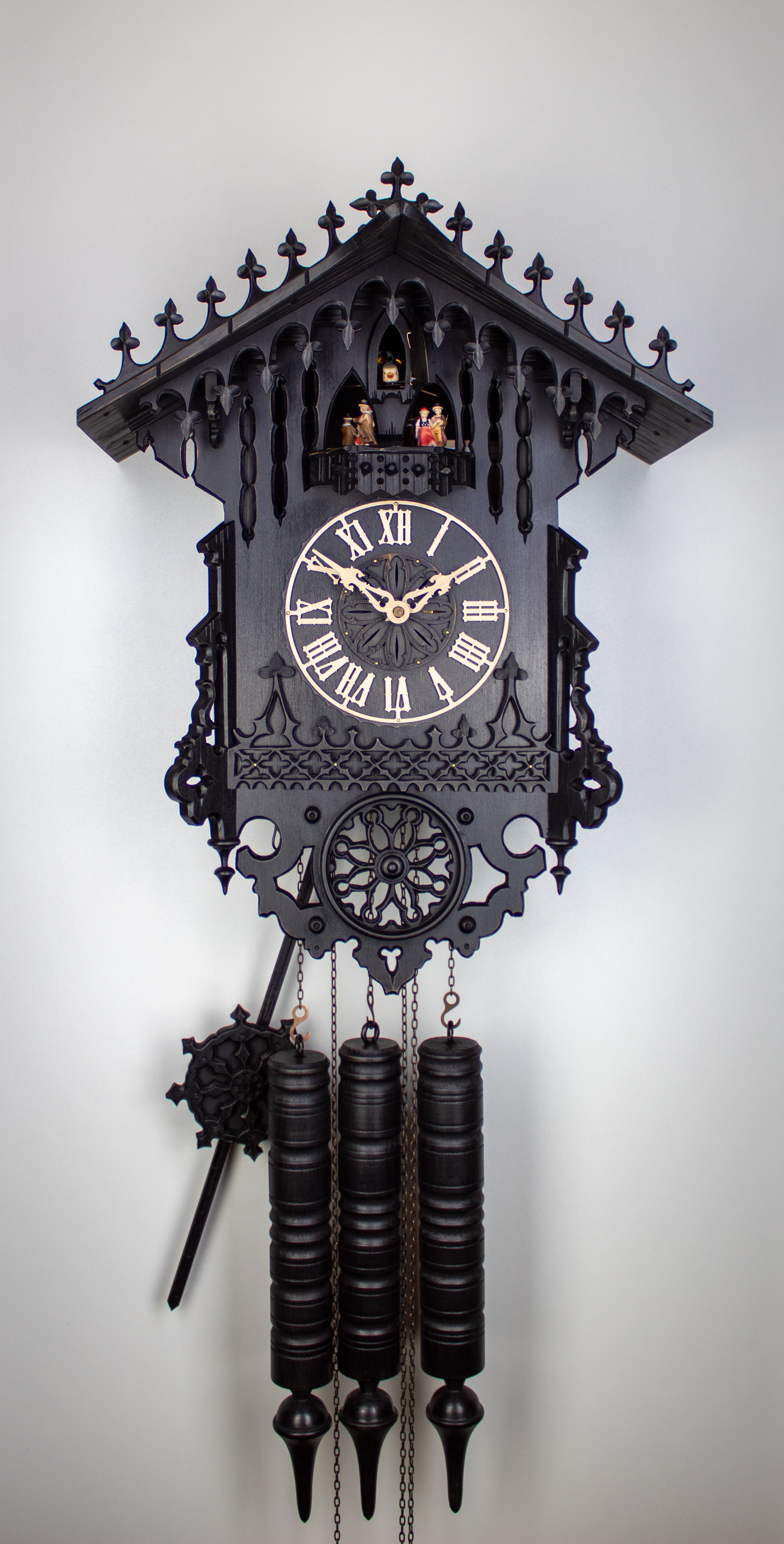 8 Days Music Dancer Cuckoo Clock Gothic 1850